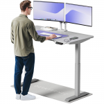 Kirjutuslaud reguleeritava k&otilde;rgusega Desktronic HomeOne, 140 cm x 70 cm, 72 - 119 cm, hall v.