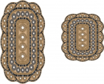 Vannitoamattide komplekt Foutastic 21017615KA, pruun v., 100 cm x 60 cm