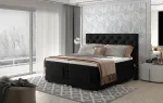 Voodi kahekohaline kontinentaalne Clover Mat Velvet 99, 180 x 200 cm, must v., madratsiga