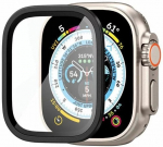 Ekraani kaitseklaas Spigen, ALM Glas.Tr Slim Pro Apple Watch Ultra (49mm), l&auml;bipaistev v./must v.
