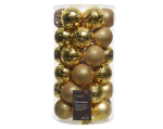 J&otilde;ulupuu m&auml;nguasjade komplekt Decoris 020800, kuldne v., 6 cm, plastik, 37 tk