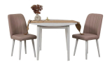 S&ouml;&ouml;gitoa komplekt Kalune Design Vina 0900, valge v./roosa v./p&auml;hklipuu v.