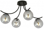 Valgusti rippuv Emibig Boston 4, E14, 4 x 10 W, must v.
