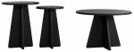 Kohvilaudade komplekt Kalune Design Mushroom, must v., 30 - 60 cm x 60 cm x 40 - 50 cm, 3 tk