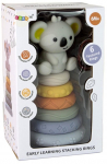 Arendav m&auml;ng, vormide p&uuml;ramiid Lean Toys Koala, 17 cm, mitmev&auml;rviline, 7 tk