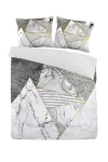 Voodipesukomplekt Kenda Sand Bavaria 125, kuldne v./hall v., 50 x 75 cm, 225 x 225 cm