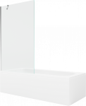 Vann seinaga, sisseehitatav Mexen Vega, 150 cm x 70 cm x 40 cm, ristk&uuml;lik, valge/kroom