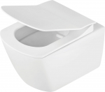 WC-pott, seinapealne Deante Anemon Rimless, kaanega, 370 mm x 513 mm