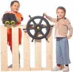 Laste m&auml;nguv&auml;ljaku tarvik, kapteni ratas 4IQ Pirate Steering Wheel, 54 cm x 54 cm x 8 cm, antratsiit v.