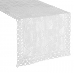 Piklik laudlina ristk&uuml;likukujuline Martha, valge, 40 x 180 cm