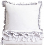 Voodipesukomplekt Homla Tessia 243599, valge v./hall v., 70 x 80 cm, 200 x 220 cm