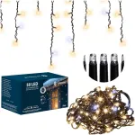 LED valguskardin Springos CL1239, 2.5 m, soe valge / k&uuml;lm valge v., 50 LED