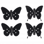 Hing ustele Butterfly, 10.5 cm, 0.6 cm, must v., 2 tk