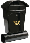Postkast Vorel 78590, must v., 8 cm x 28 cm x 48 cm