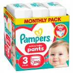 P&uuml;ksm&auml;hkmed Pampers Active Baby, 3 suurus, 6 - 11 kg, 210 tk