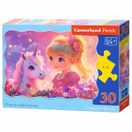 Pusle Castorland Princess With Unicorn 03853, 23 cm x 32 cm, 30 tk, mitmev&auml;rviline