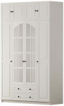 Riidekapp Kalune Design Beyza, valge matt v., 52 cm x 140 cm x 240 cm, peegliga