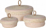 Korvide komplekt, esemete hoidmiseks Home Styling Collection 13949995, roosa v./pruunikas v., 26 x 26 x 10 cm