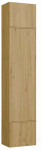 Esiku kapp Haga, artisan oak, 35 cm x 50 cm x 238 cm