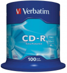 Kahjustatud pakendiga toode. Kirjutatav CD-plaat Verbatim 43411, 700 MB, 100tk