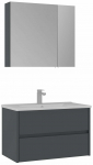 Vannitoa m&ouml;&ouml;bli komplekt Kalune Design Side 85 v2-807, matt antratsiit v., 45 cm x 85 cm x 52 cm