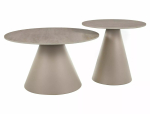 Kohvilaudade komplekt Hill II, beež v./ka&scaron;miir v., 50 - 70 cm x 70 cm x 40 - 50 cm, 2 tk