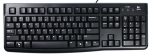 Juhtmega arvutiklaviatuur Logitech K120, EN/DE, must