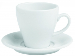 Tass alustassiga Porland Bella, valge, 0.22 l