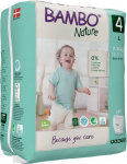 P&uuml;ksm&auml;hkmed Bambo Nature Classic Training Pants, 4 suurus, 14 kg, 20 tk