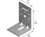Kinnitusnurk Haushalt, 90 mm x 60 mm x 60 mm x 2.5 mm