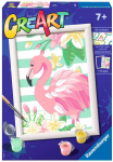 Maalimine numbrite j&auml;rgi Ravensburger CreArt Pink Flamingo