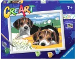 Maalimine numbrite j&auml;rgi Ravensburger CreArt Paint by Numbers - Jack Russell Puppy, mitmev&auml;rviline
