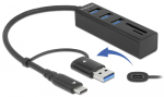 USB jaotur Delock 3 Port SuperSpeed 63859 USB 3.2 Gen 1 Type-C, 0.020 m, must v.