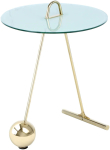 Kohvilaud Kayoom Pendulum 525, kuldne v./valge v., 46 cm x 46 cm x 60 cm
