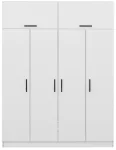 Riidekapp Kalune Design Kale 3084, valge v., 180 cm x 52 cm x 235 cm
