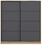 Riidekapp Kalune Design Kale 3975, antratsiit v./pruun v., 52 cm x 180 cm x 210 cm