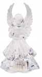 J&otilde;uludekoratsioon "Ingel" LED-valgustusega, 10.5 cm, 6.3 cm, l&auml;bipaistev v.