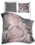 Voodipesukomplekt PEP-27, must v./roosa v./hall v., 70 x 80 cm, 160 x 200 cm