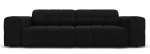 Diivan Micadoni Home Jennifer Velvet, must v., 204 x 102 cm x 70 cm