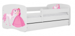 Lastevoodi Kocot Kids Babydreams Princess&Horse, valge v., 80 x 180 cm, voodipesu kastiga, madratsiga