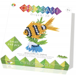 Paberkujukeste valmistamise komplekt, kala Creagami Origami S, sinine/kollane/roheline