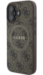Telefoni &uuml;mbris Guess 4G Classic MagSafe, Apple iPhone 16 Plus, pruun