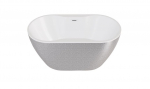 Vann, teisaldatav Besco Navia Glam, 160 cm x 80 cm x 60 cm, ovaalne, valge/h&otilde;be