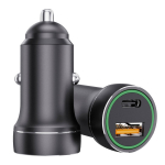 Auto laadija Jellico F4, USB Type C/USB Type A, must v., 38 W