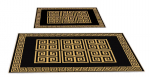 Vannitoamattide komplekt Foutastic Kt461, kuldne/must, 100 cm x 60 cm
