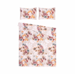 Voodipesukomplekt Domoletti Percale Silken Bloom, roosa v., 50 x 70 cm, 160 x 200 cm, 3 tk