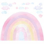 Seinakleebis Rainbow, roosa