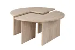 Kohvilaud Nordure Moira, pruunikas v., 90 cm x 90 cm x 41 cm