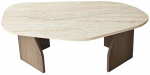 Kohvilaud Kalune Design Rock, p&auml;hklipuu v./travertine v., 60 cm x 100 cm x 35 cm