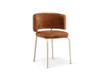 Toolide komplekt Cosmopolitan Design Dora Chenille, matt, kreemjasvalge/terrakota v., 57 cm x 58 cm x 75 cm, 2 tk
